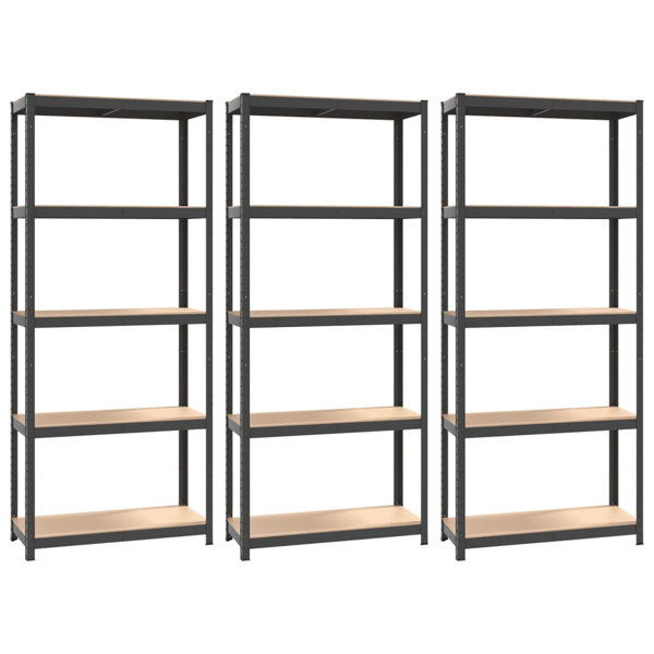 Latitude Run® Shelf Storage Bookshelf Shelving Unit 5Layer Steel and Engineered Wood Wayfair